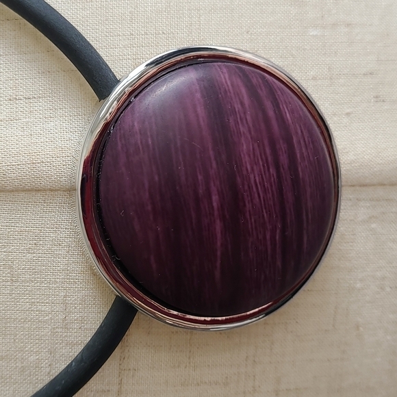 TRÏBE Faux Wood Disc Cord Necklace NWOT - Picture 2 of 7